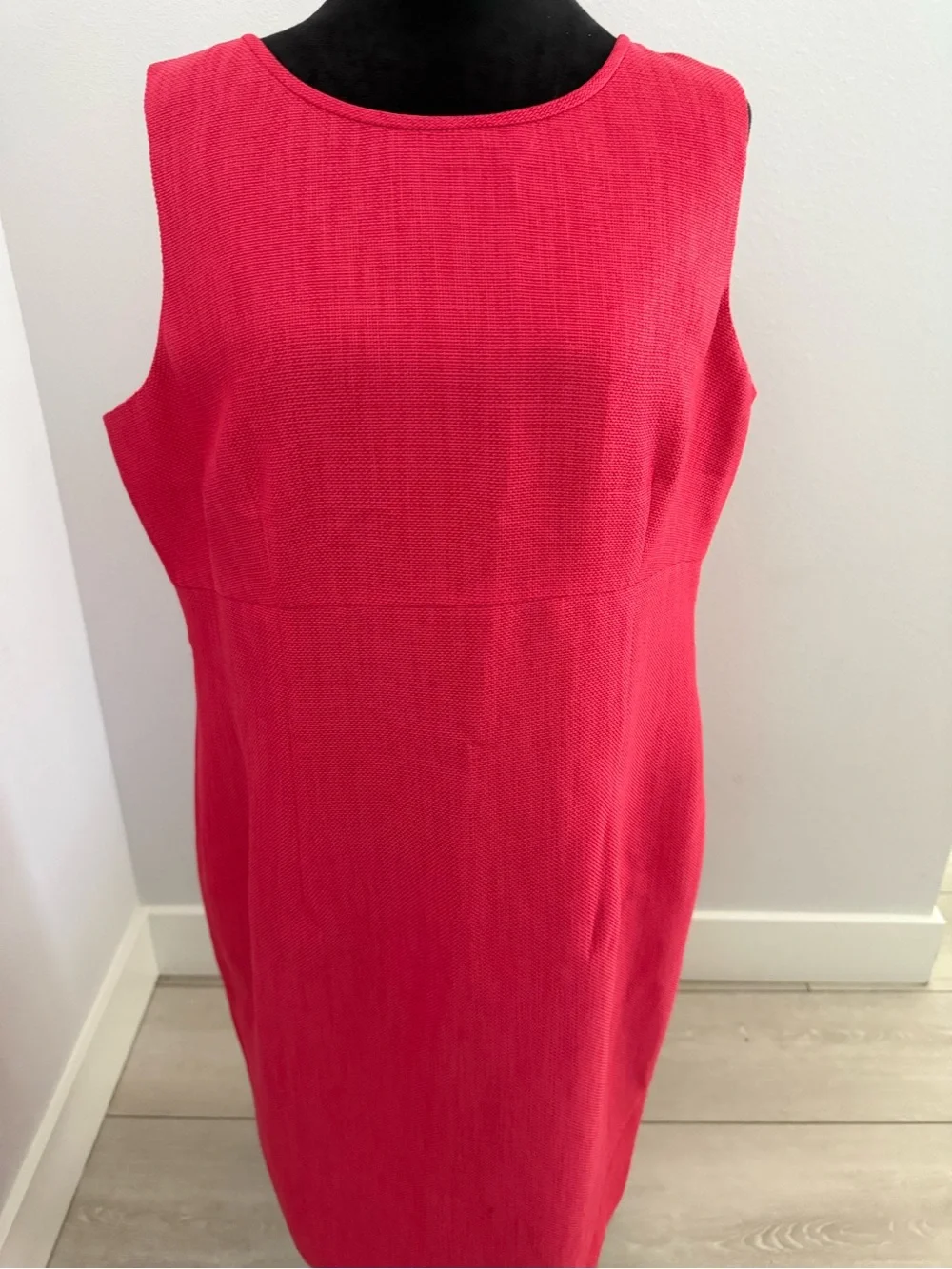 Kasper Sleeveless Hot Pink Sheath Dress#B14